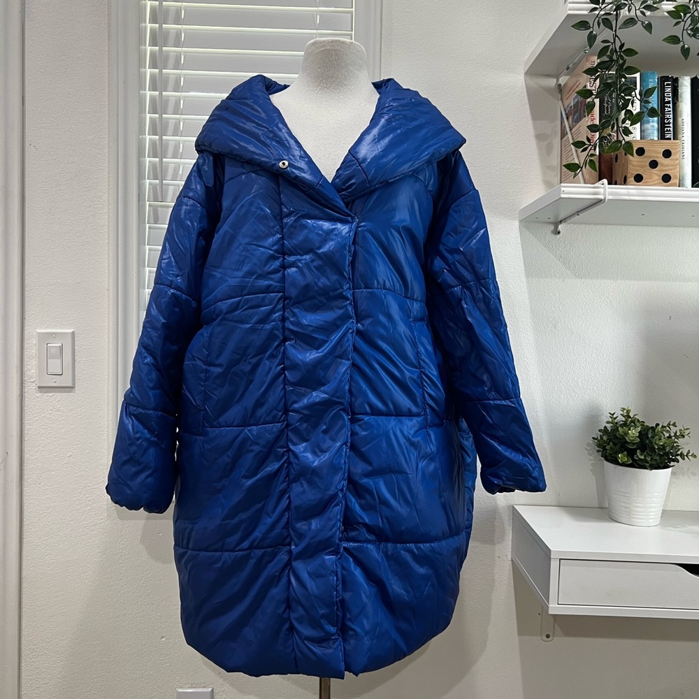 Urban Republic Unisex Blue Quilted Jacket  oversized / Size XL